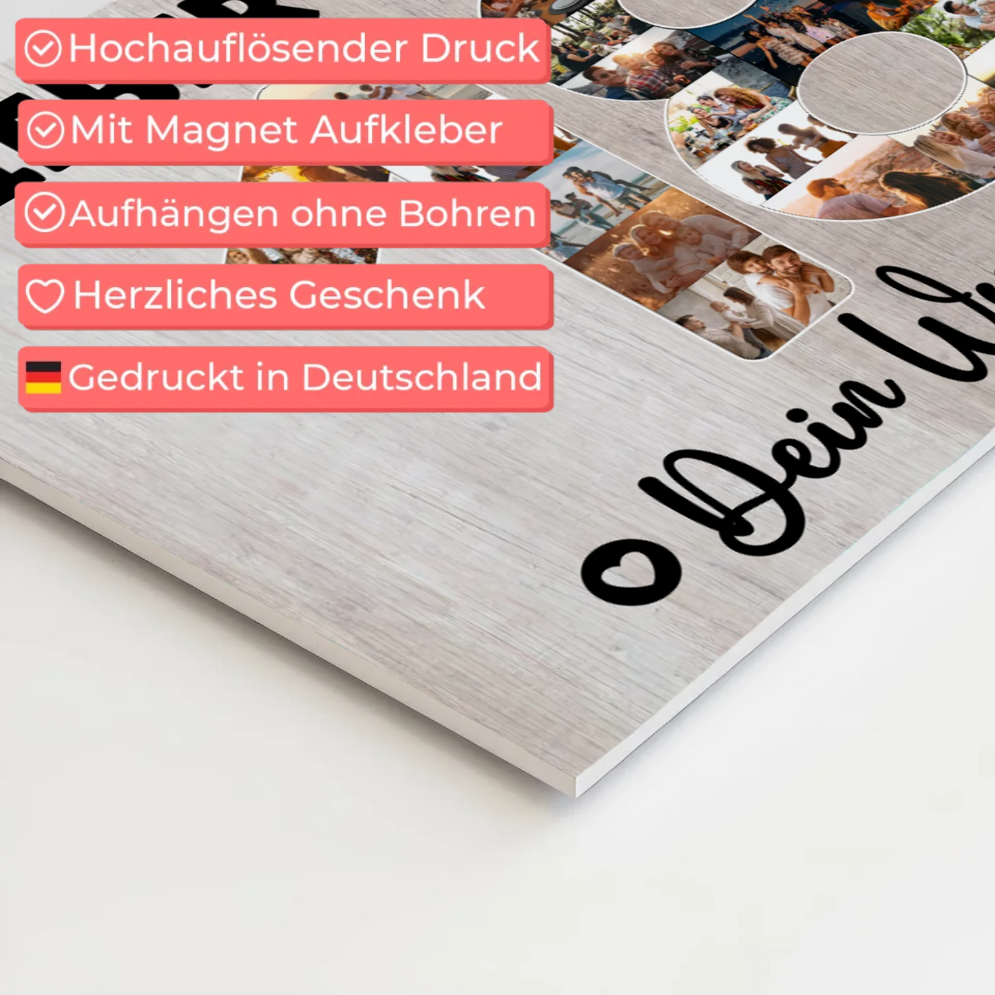 Fotoboard Poster magnetisch mit Wunschtext 18 Geburtstag Bruder