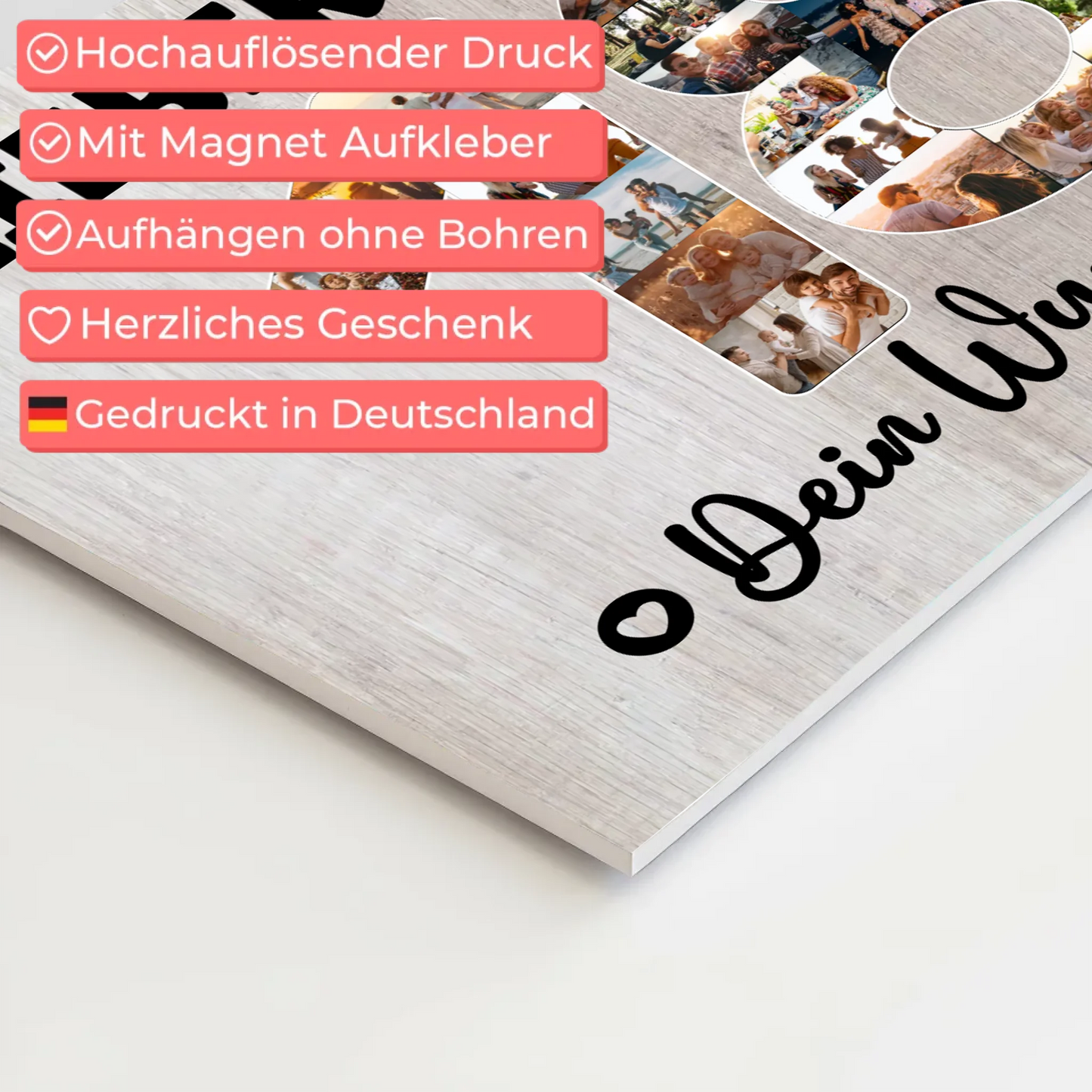 Fotoboard Poster magnetisch mit Wunschtext 18 Geburtstag Bruder
