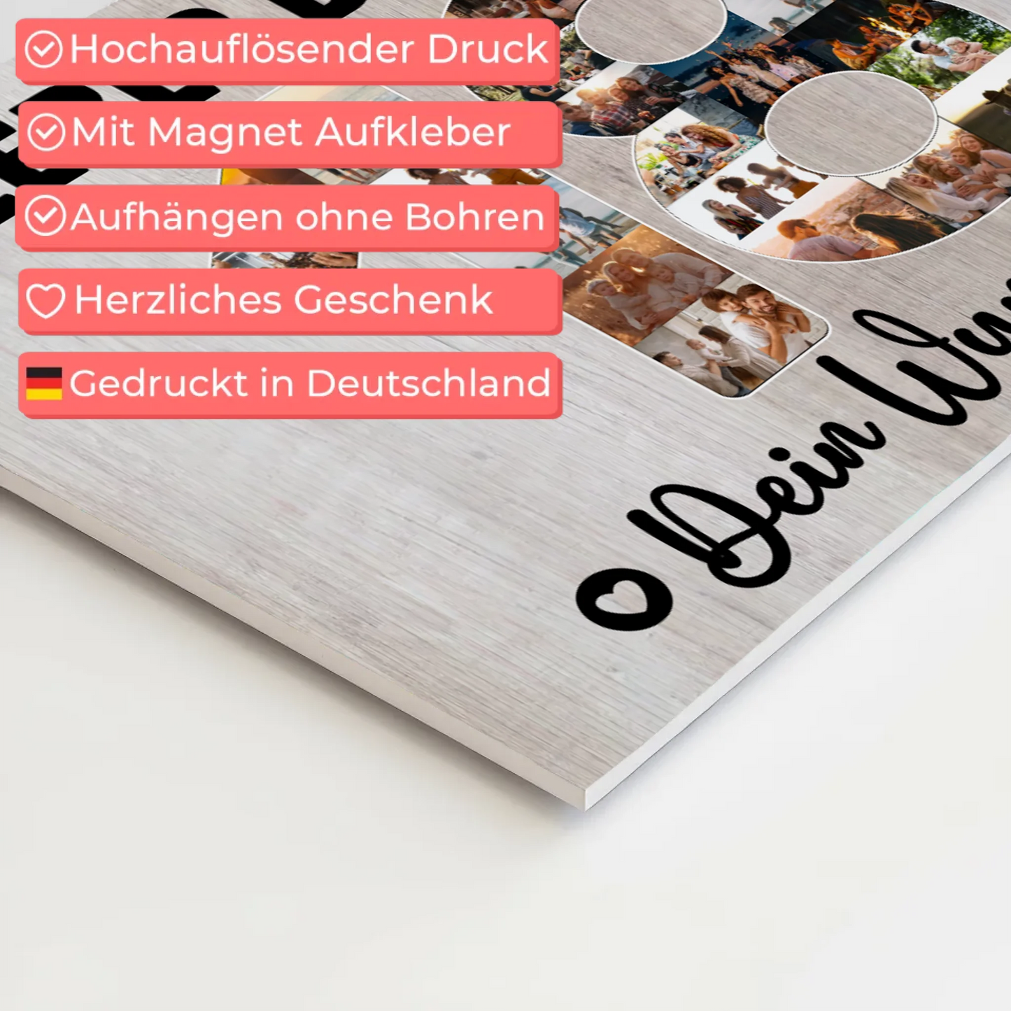 Fotoboard Poster magnetisch mit Wunschtext 18 Geburtstag Bruder