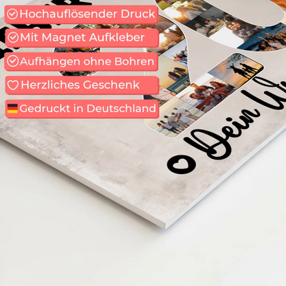 Magnetisches Fotoboard mit Unterschriften 20 Geburtstag Bruder