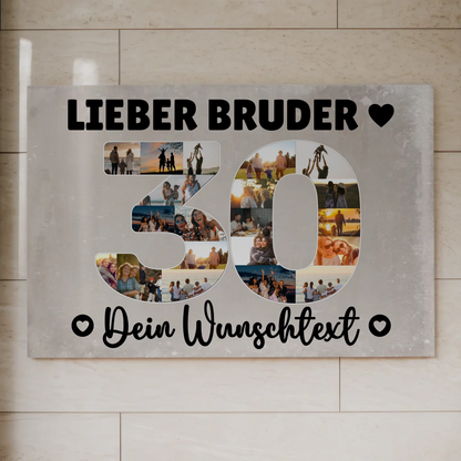 Magnet Poster mit Wunschtext 30 Geburtstag Bruder