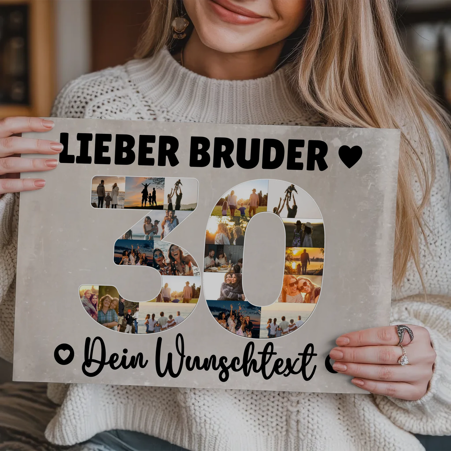 Magnet Poster mit Wunschtext 30 Geburtstag Bruder
