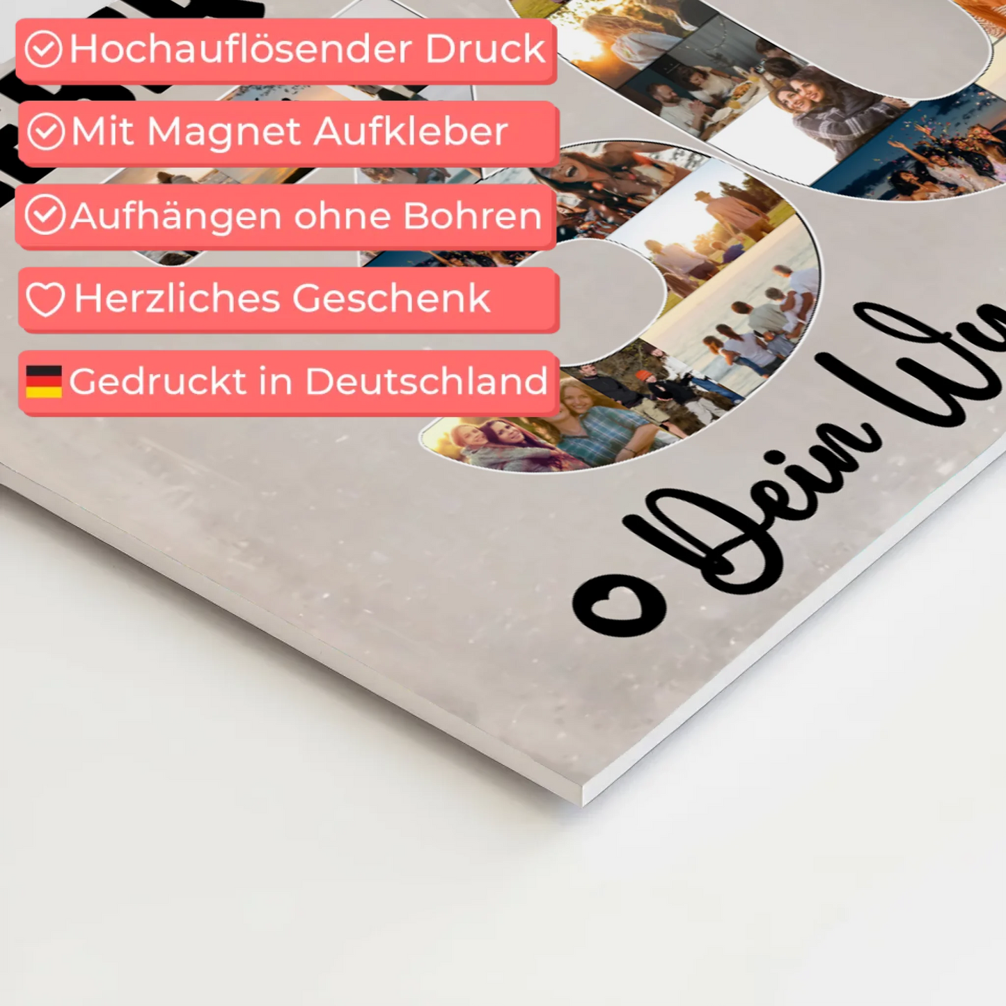 Magnet Poster mit Wunschtext 30 Geburtstag Bruder