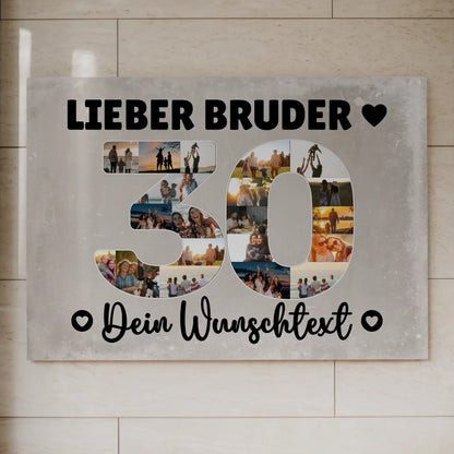 Magnet Poster mit Wunschtext 30 Geburtstag Bruder