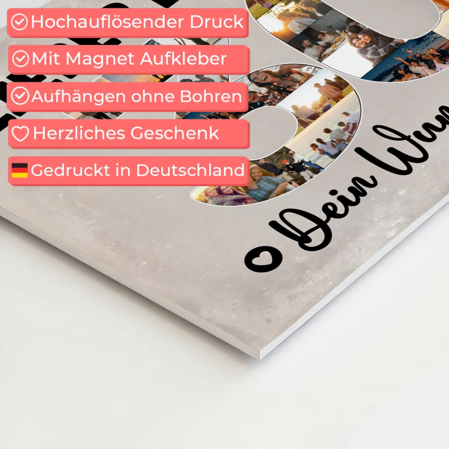 Magnet Poster mit Wunschtext 30 Geburtstag Bruder