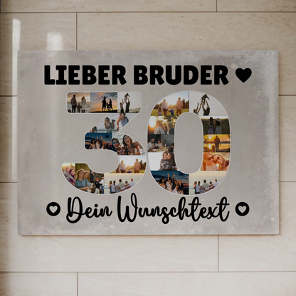 Magnet Poster mit Wunschtext 30 Geburtstag Bruder