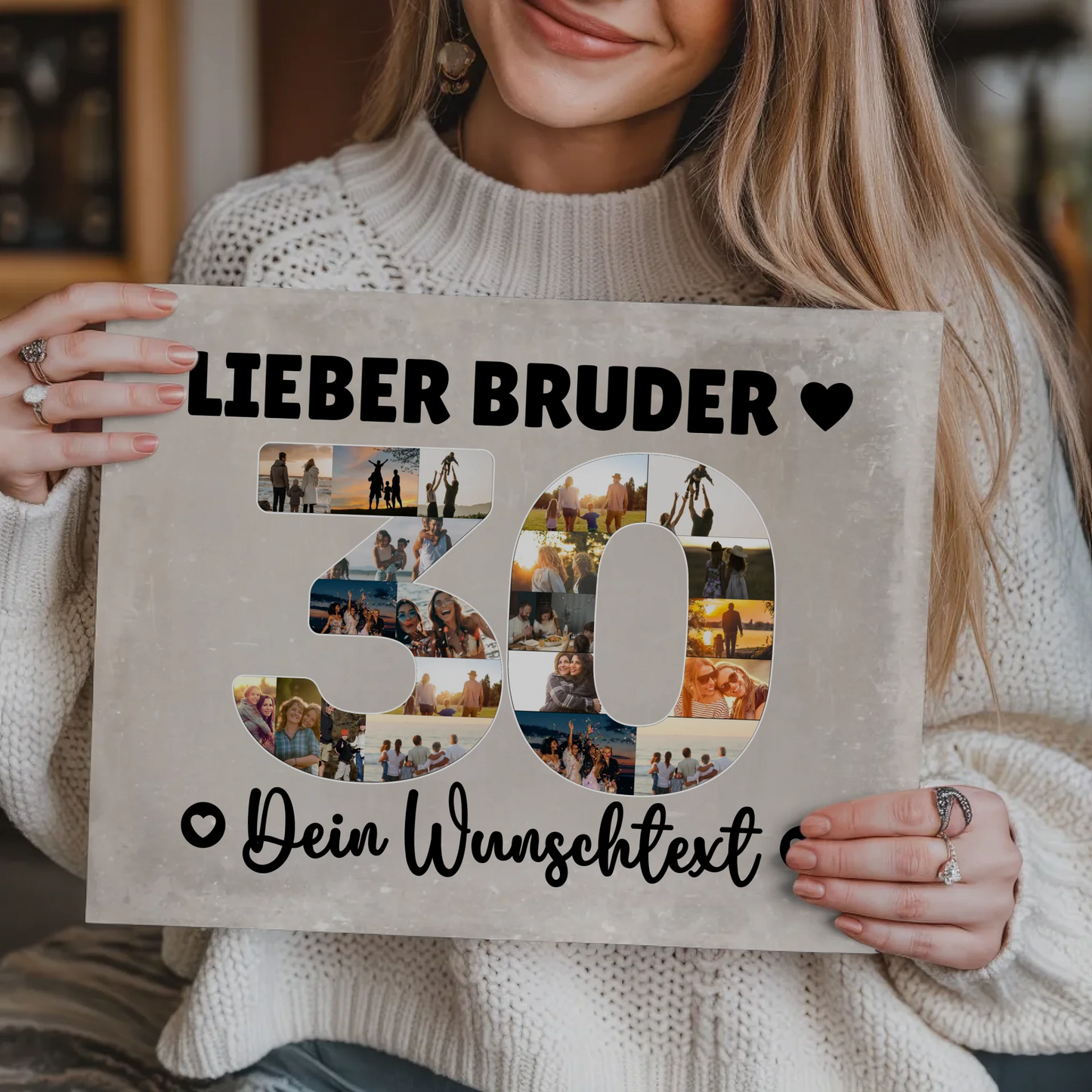 Magnet Poster mit Wunschtext 30 Geburtstag Bruder