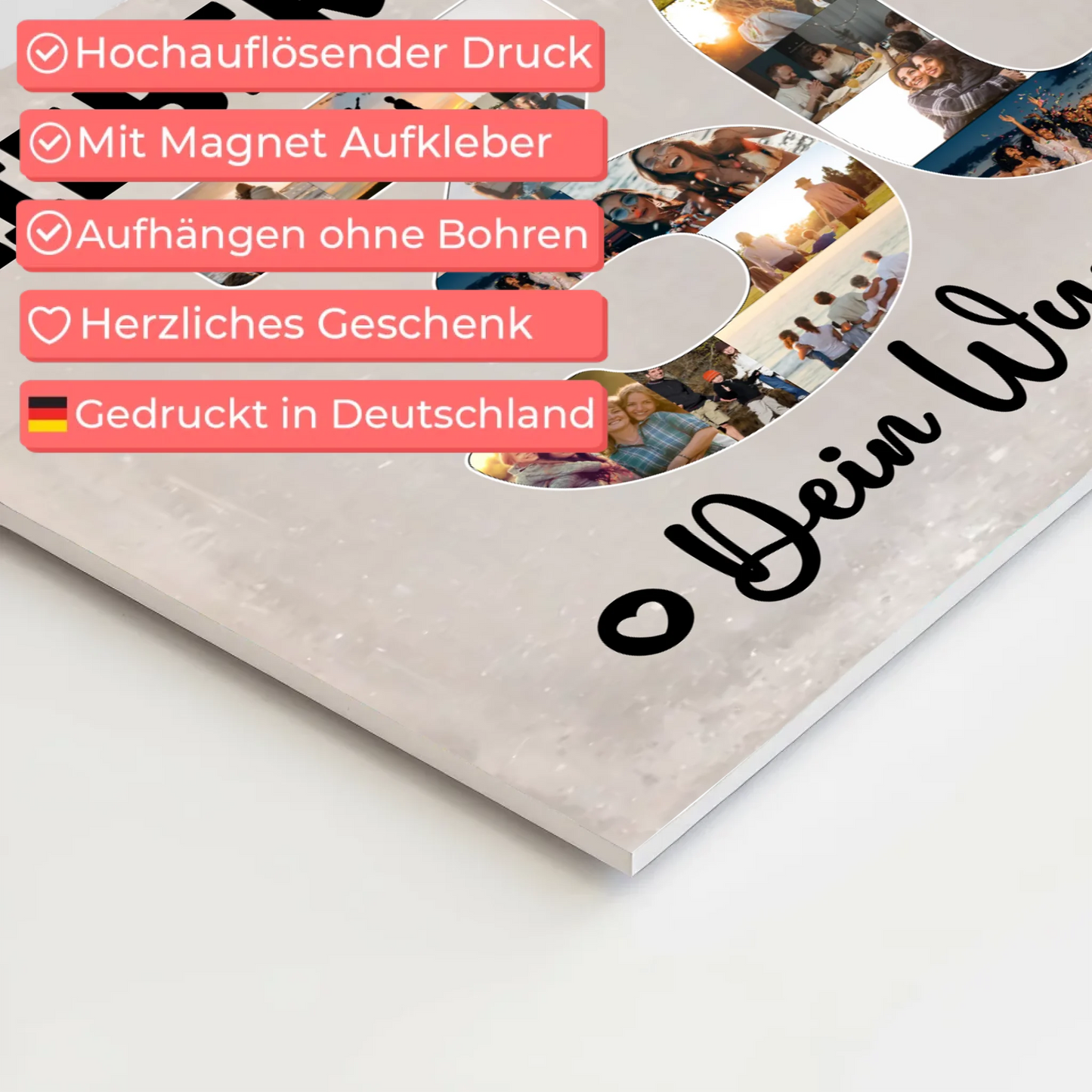 Magnet Poster mit Wunschtext 30 Geburtstag Bruder