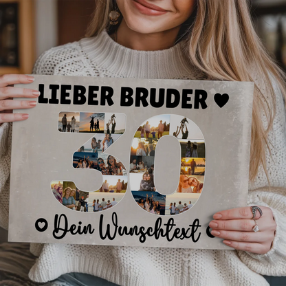 Magnet Poster mit Wunschtext 30 Geburtstag Bruder