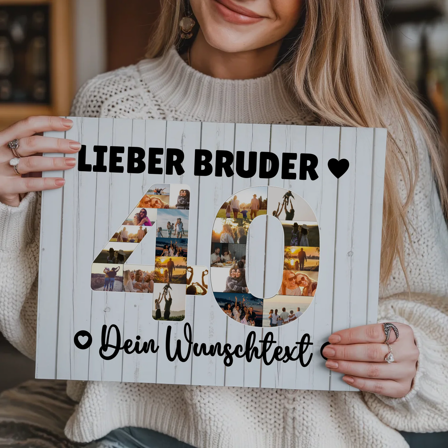 Magnet Wandbild mit Unterschriften 40 Geburtstag Bruder