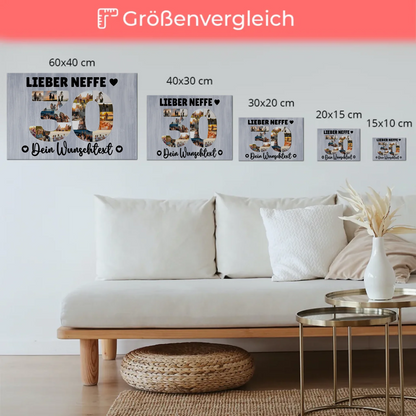 Magnet Poster mit Wunschtext zum 30. Geburtstag Neffe