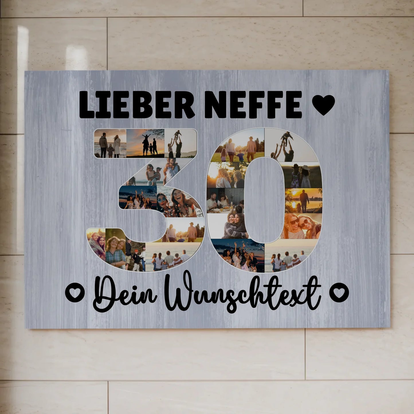 Magnet Poster mit Wunschtext zum 30. Geburtstag Neffe