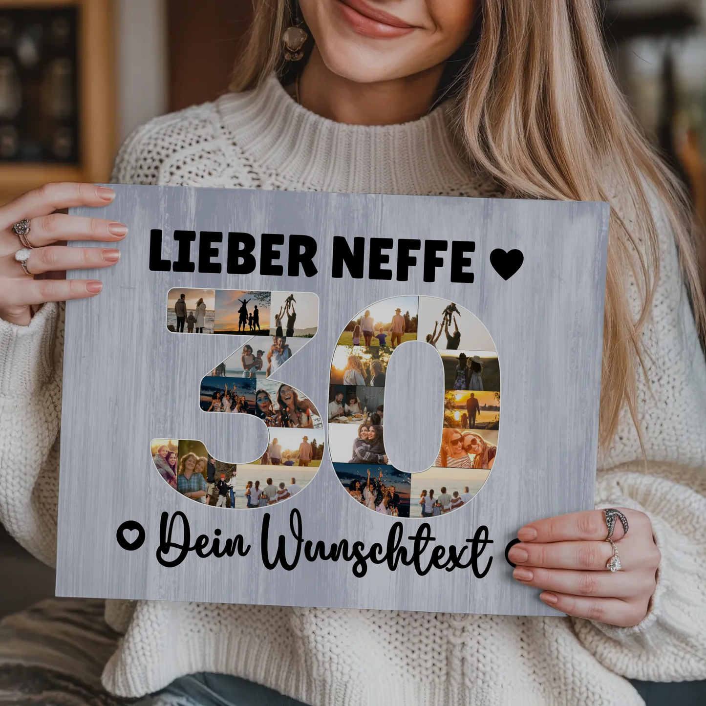 Magnet Poster mit Wunschtext zum 30. Geburtstag Neffe