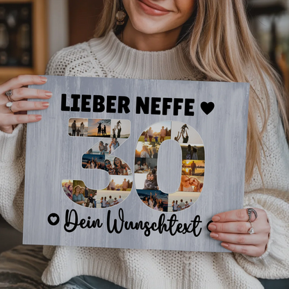 Magnet Poster mit Wunschtext zum 30. Geburtstag Neffe