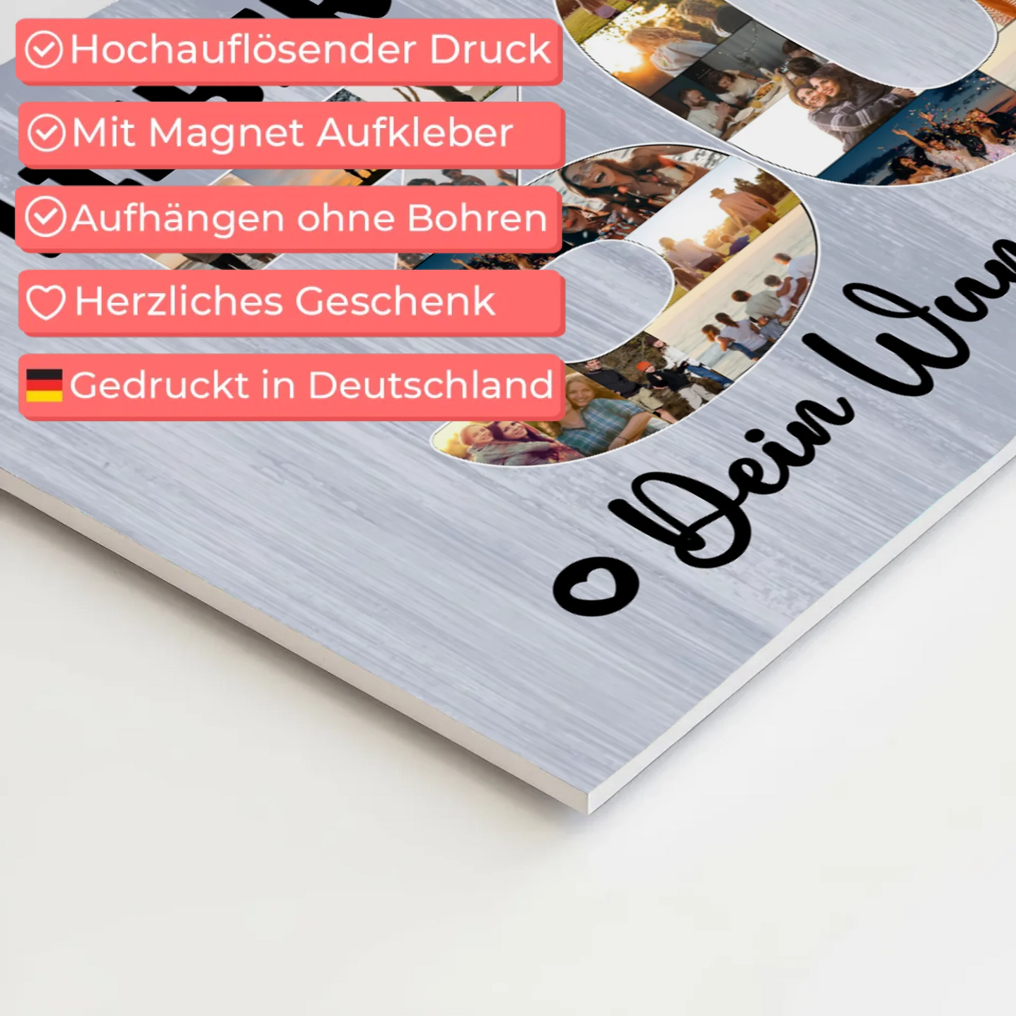 Magnet Poster mit Wunschtext zum 30. Geburtstag Neffe