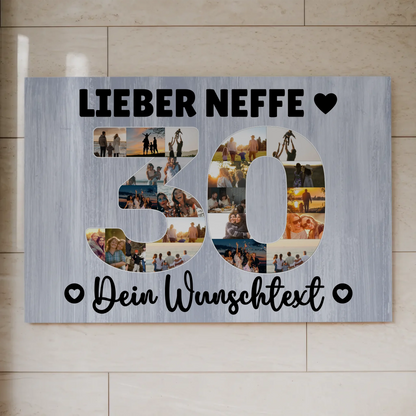 Magnet Poster mit Wunschtext zum 30. Geburtstag Neffe