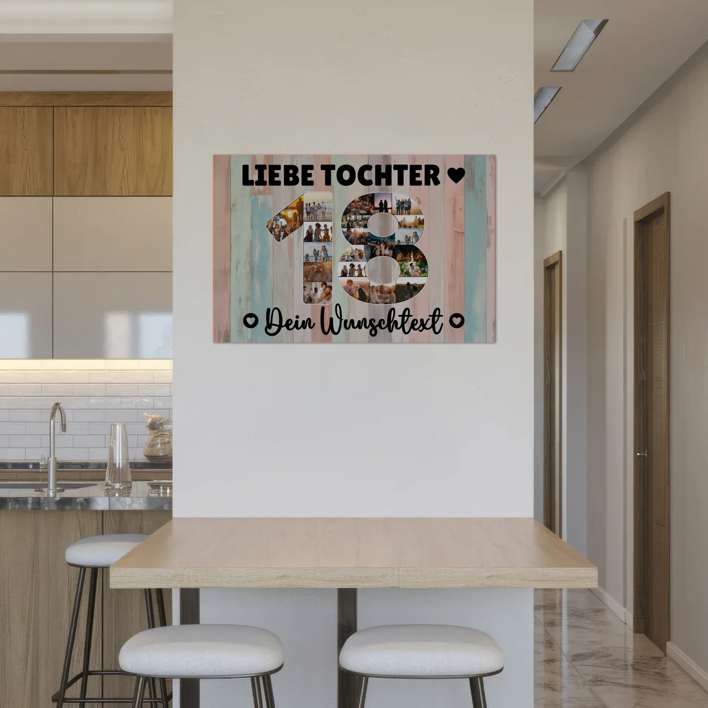 Magnet Wandbild mit Unterschriften 18 Geburtstag Tochter