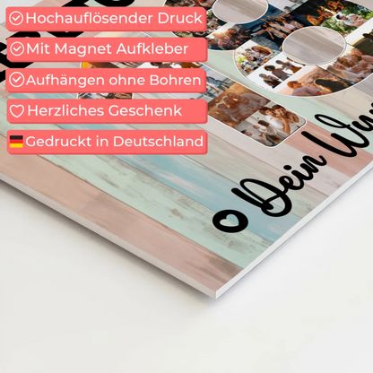Magnet Wandbild mit Unterschriften 18 Geburtstag Tochter