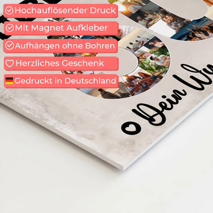 Magnet Poster mit Wunschtext 60 Geburtstag Opa Geschenk