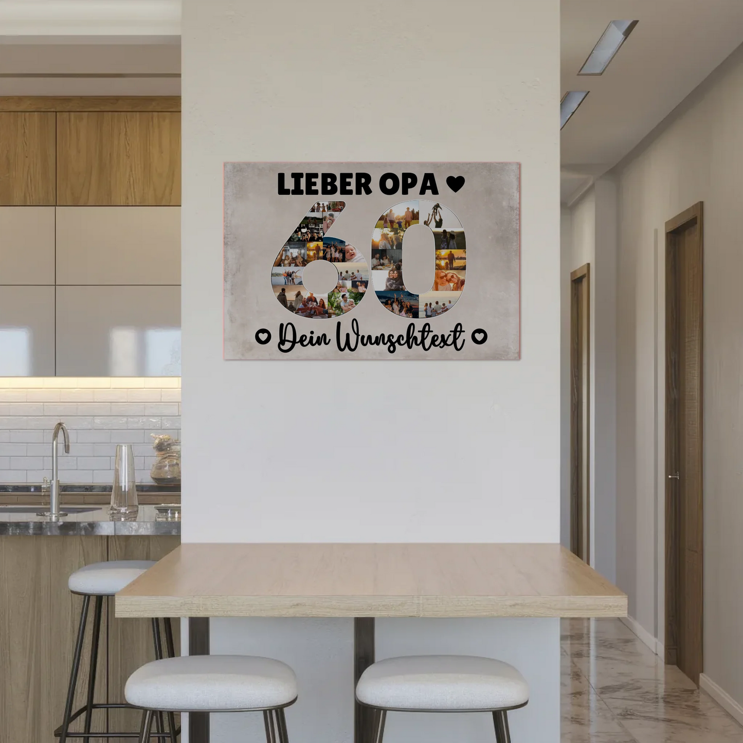 Magnet Poster mit Wunschtext 60 Geburtstag Opa Geschenk