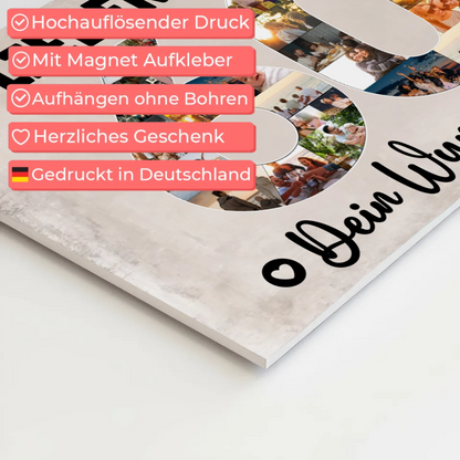 Magnet Poster mit Wunschtext 60 Geburtstag Opa Geschenk