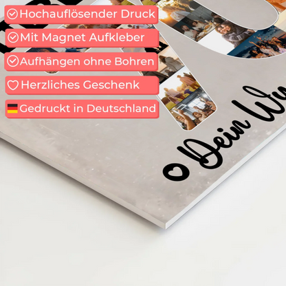 Magnet Wandbild mit Unterschriften 70 Geburtstag Opa