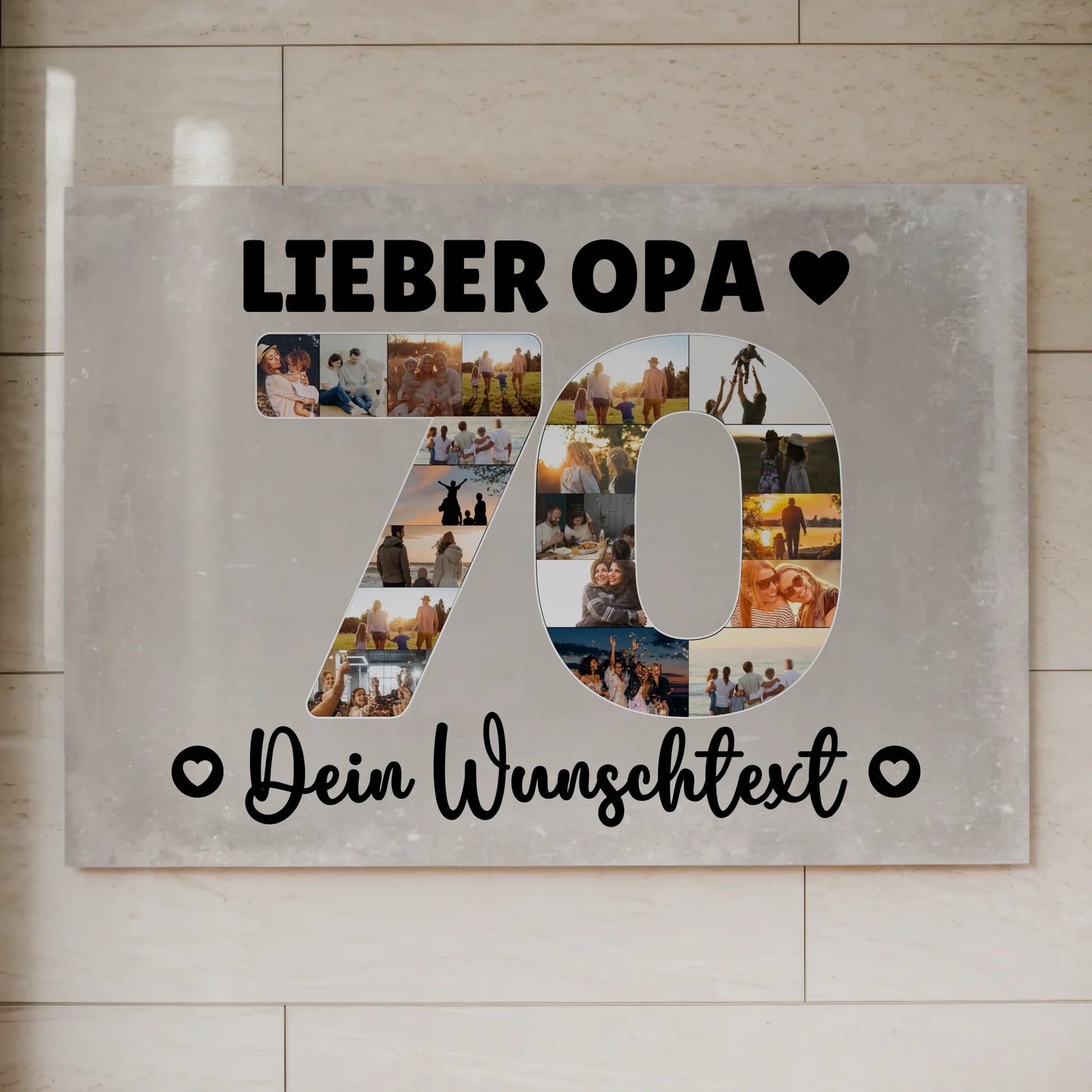 Magnet Wandbild mit Unterschriften 70 Geburtstag Opa