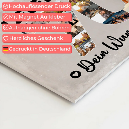 Magnet Wandbild mit Unterschriften 70 Geburtstag Opa