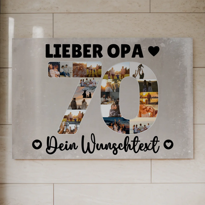 Magnet Wandbild mit Unterschriften 70 Geburtstag Opa