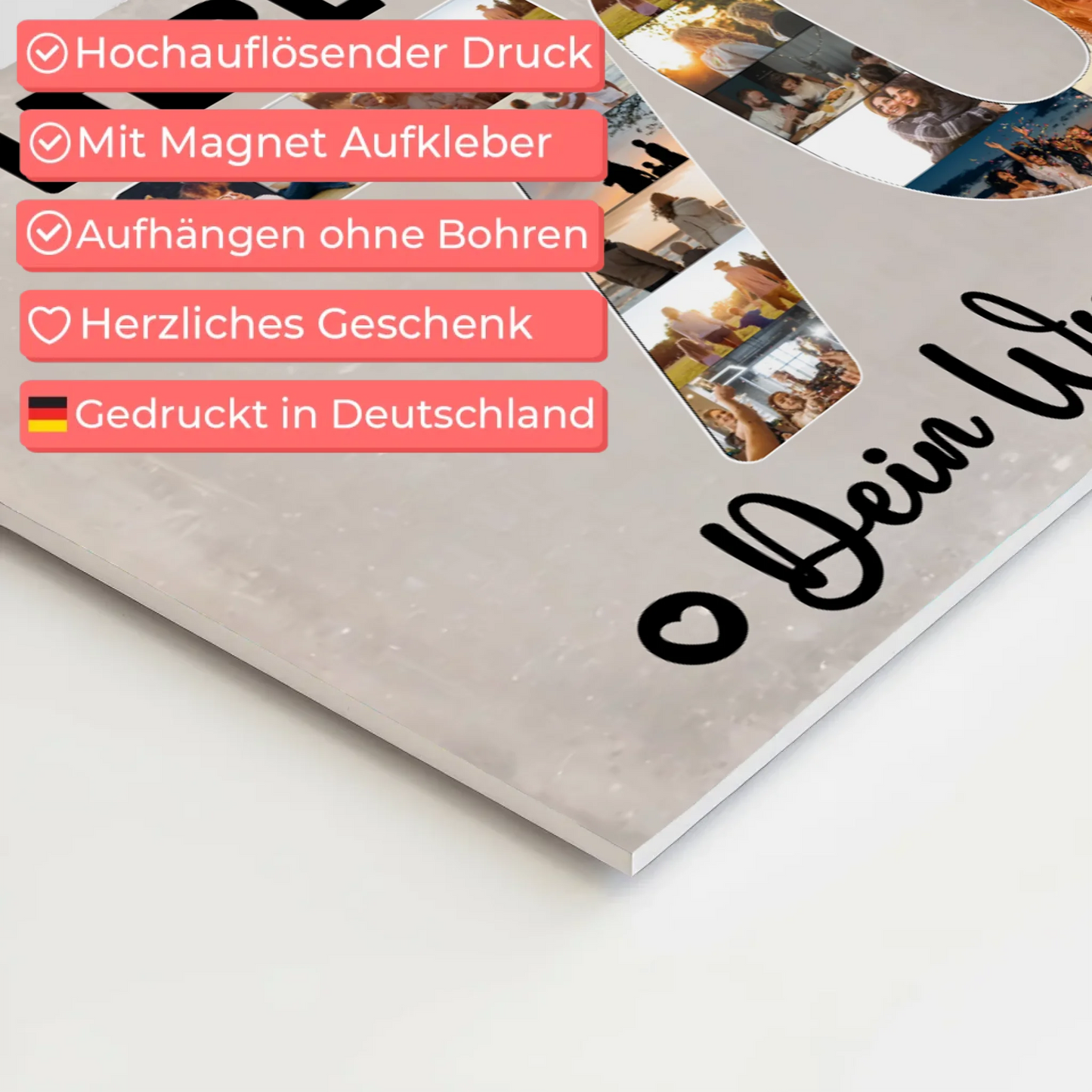 Magnet Wandbild mit Unterschriften 70 Geburtstag Opa