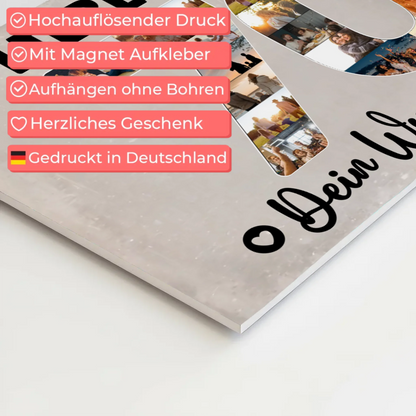 Magnet Wandbild mit Unterschriften 70 Geburtstag Opa