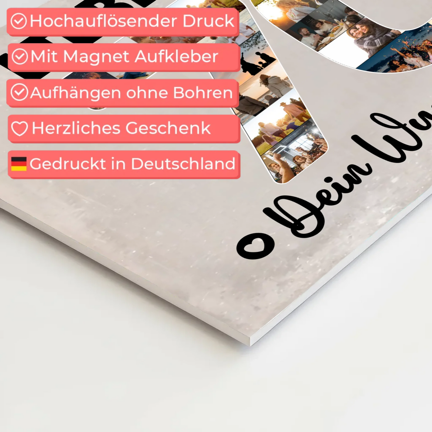 Magnet Wandbild mit Unterschriften 70 Geburtstag Opa