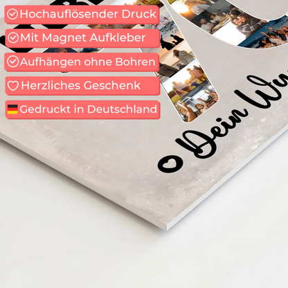 Magnet Wandbild mit Unterschriften 70 Geburtstag Opa