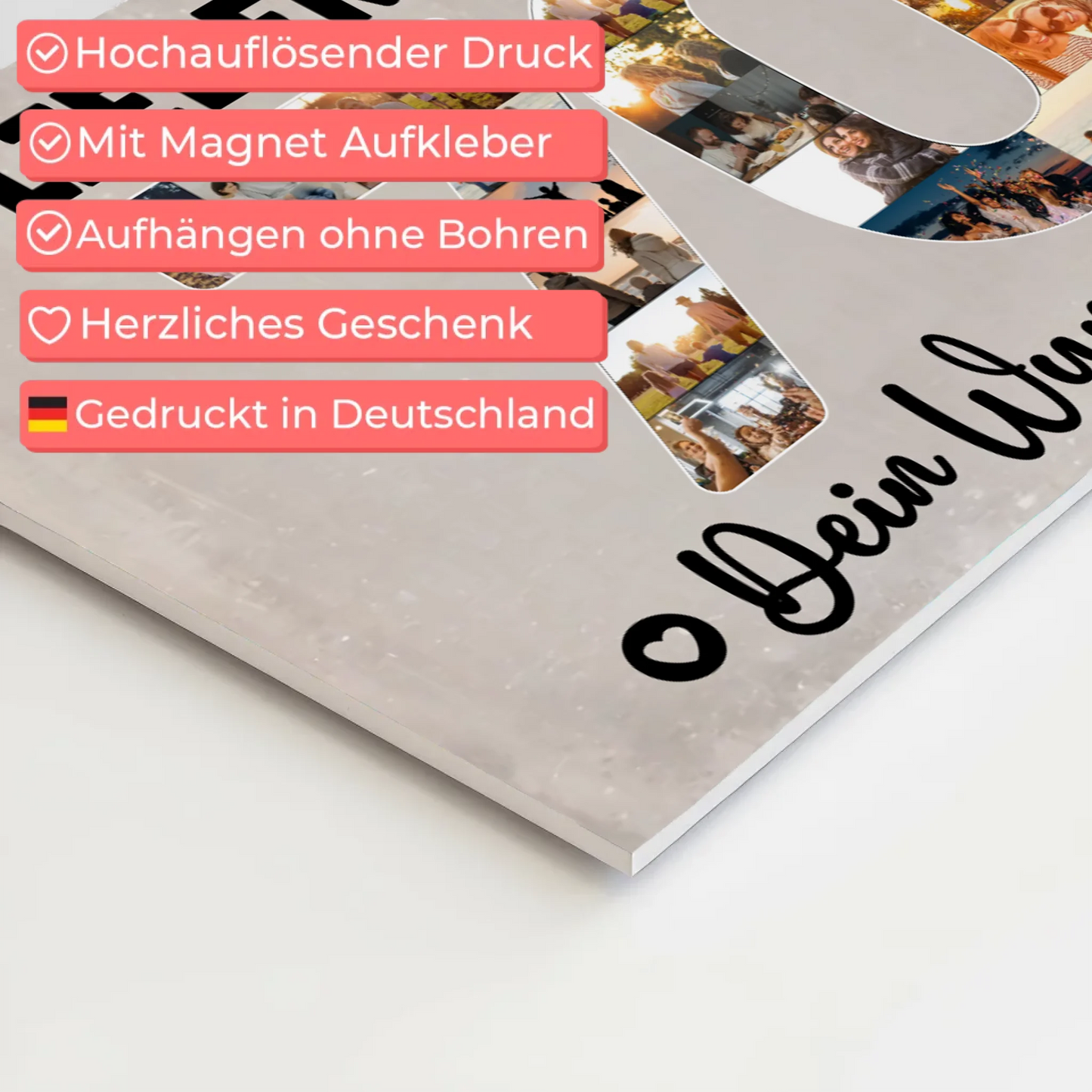 Magnet Wandbild mit Unterschriften 70 Geburtstag Opa