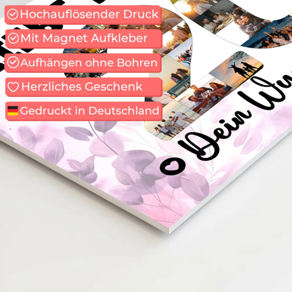 Magnetisches Fotoboard Poster mit Wunschtext 20 Geburtstag Tochter