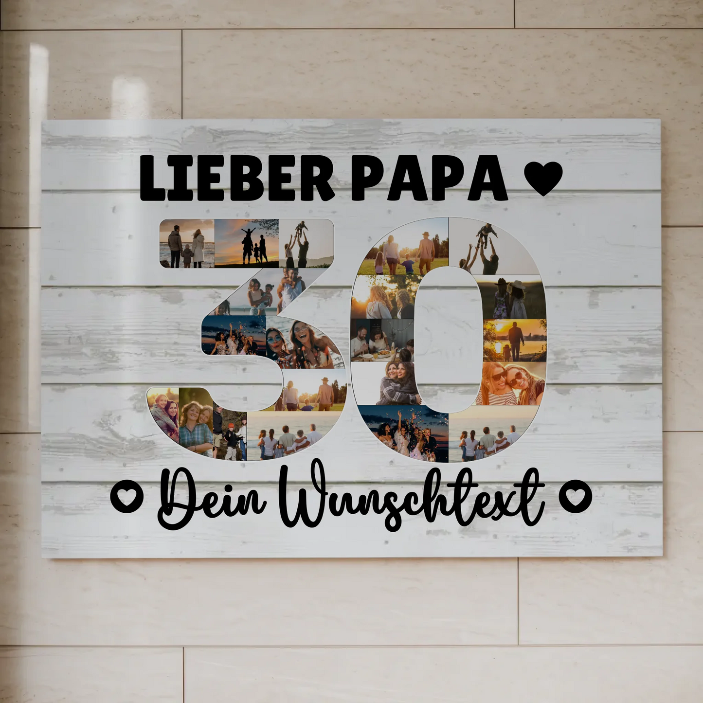 Fotoboard Poster magnetisch mit Wunschtext 30 Geburtstag Papa
