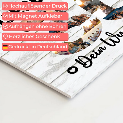 Fotoboard Poster magnetisch mit Wunschtext 30 Geburtstag Papa