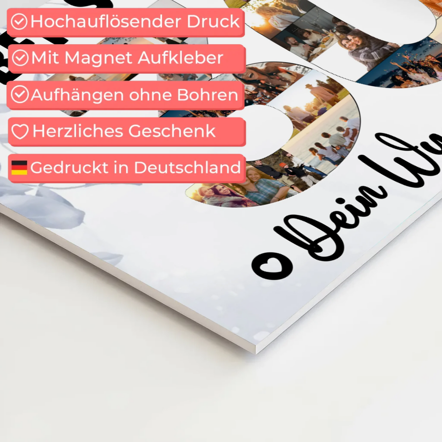 Fotoboard Poster magnetisch mit Wunschtext 30 Geburtstag Schwager