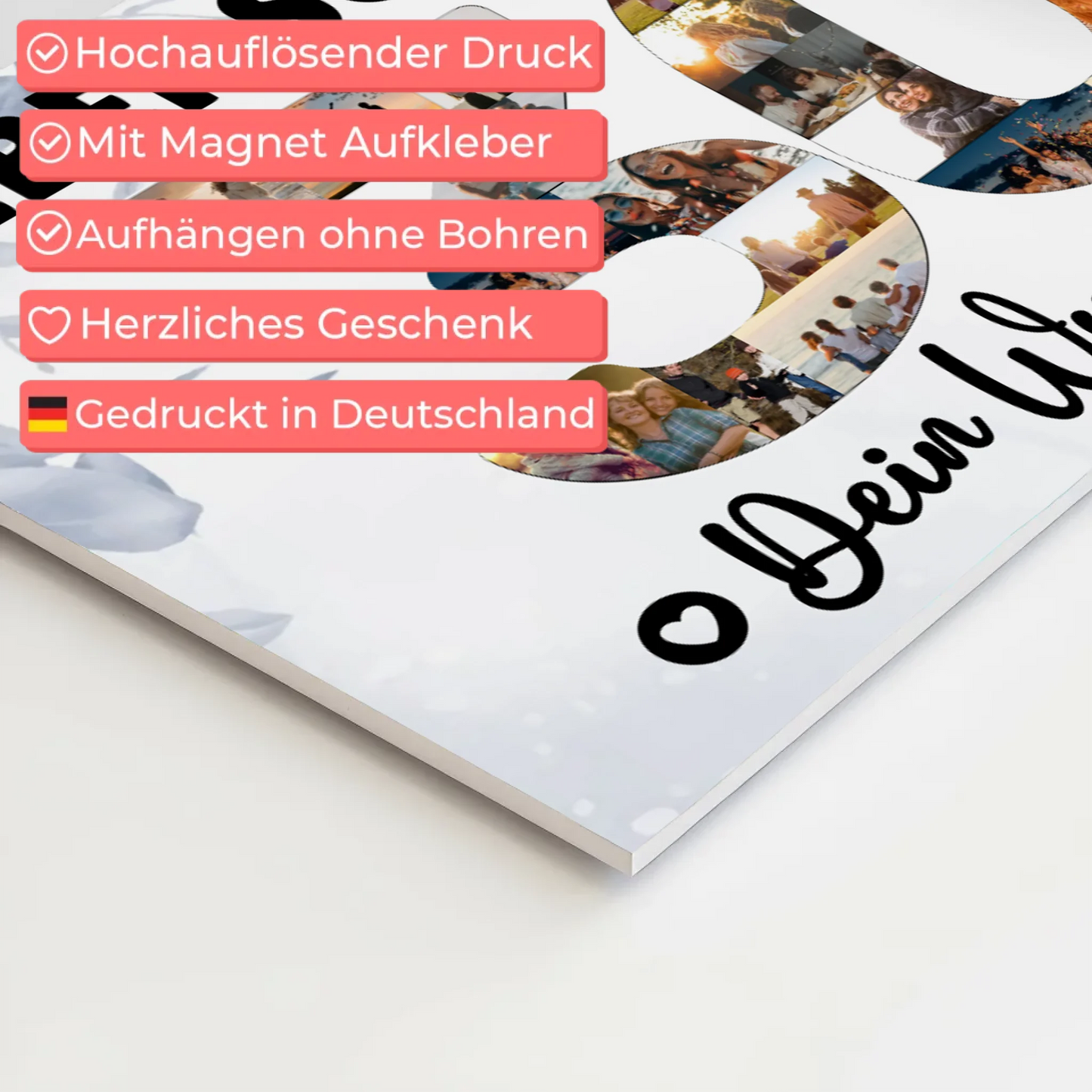 Fotoboard Poster magnetisch mit Wunschtext 30 Geburtstag Schwager