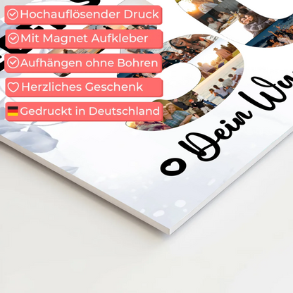 Fotoboard Poster magnetisch mit Wunschtext 30 Geburtstag Schwager