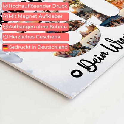 Fotoboard Poster magnetisch mit Wunschtext 30 Geburtstag Schwager