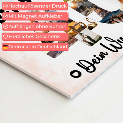 Magnetisches Fotoboard mit Unterschriften 40 Geburtstag Schwager