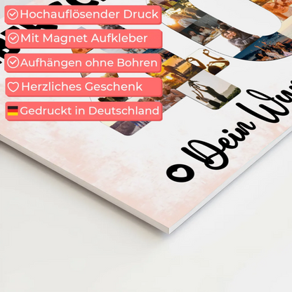 Magnetisches Fotoboard mit Unterschriften 40 Geburtstag Schwager