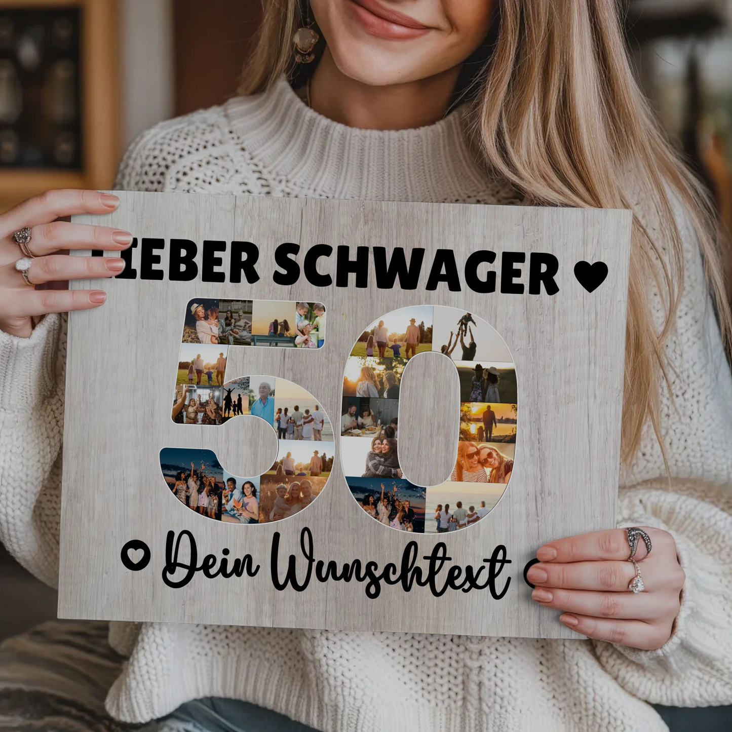 Magnet Poster mit Wunschtext 50 Geburtstag Schwager