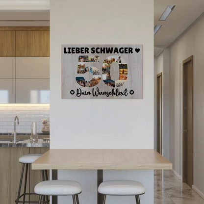 Magnet Poster mit Wunschtext 50 Geburtstag Schwager