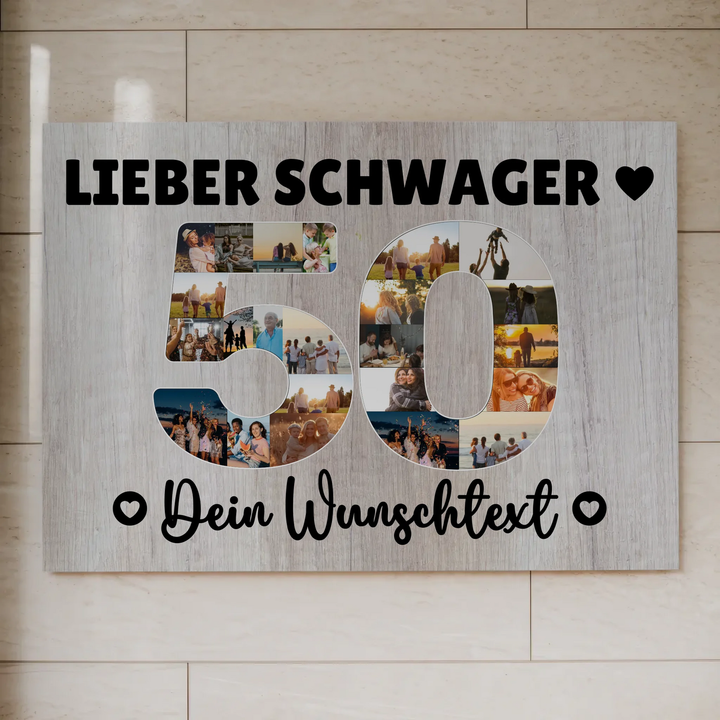 Magnet Poster mit Wunschtext 50 Geburtstag Schwager