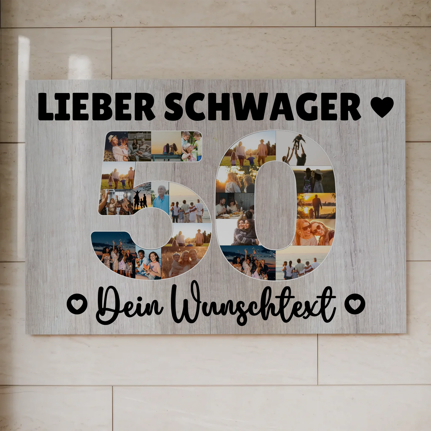 Magnet Poster mit Wunschtext 50 Geburtstag Schwager