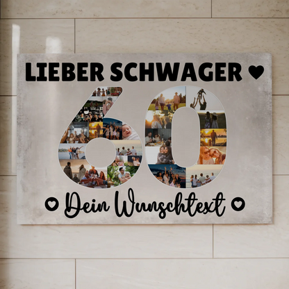 Magnet Wandbild mit Unterschriften 60 Geburtstag Schwager