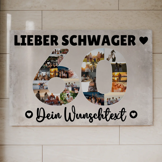 Magnet Wandbild mit Unterschriften 60 Geburtstag Schwager