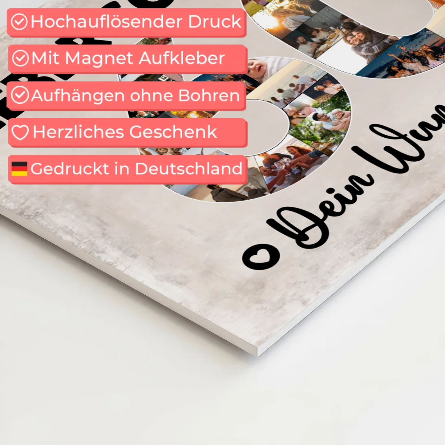 Magnet Wandbild mit Unterschriften 60 Geburtstag Schwager